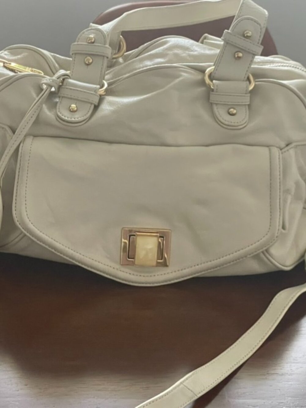 Badgley Mischka Authentic Vintage Large Leather Handbag